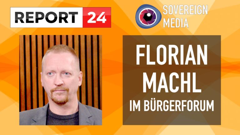 Florian Machl von Report24 im Bürgerforum vom 25. Okt. 2022